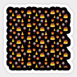 birthday elements pattern Sticker